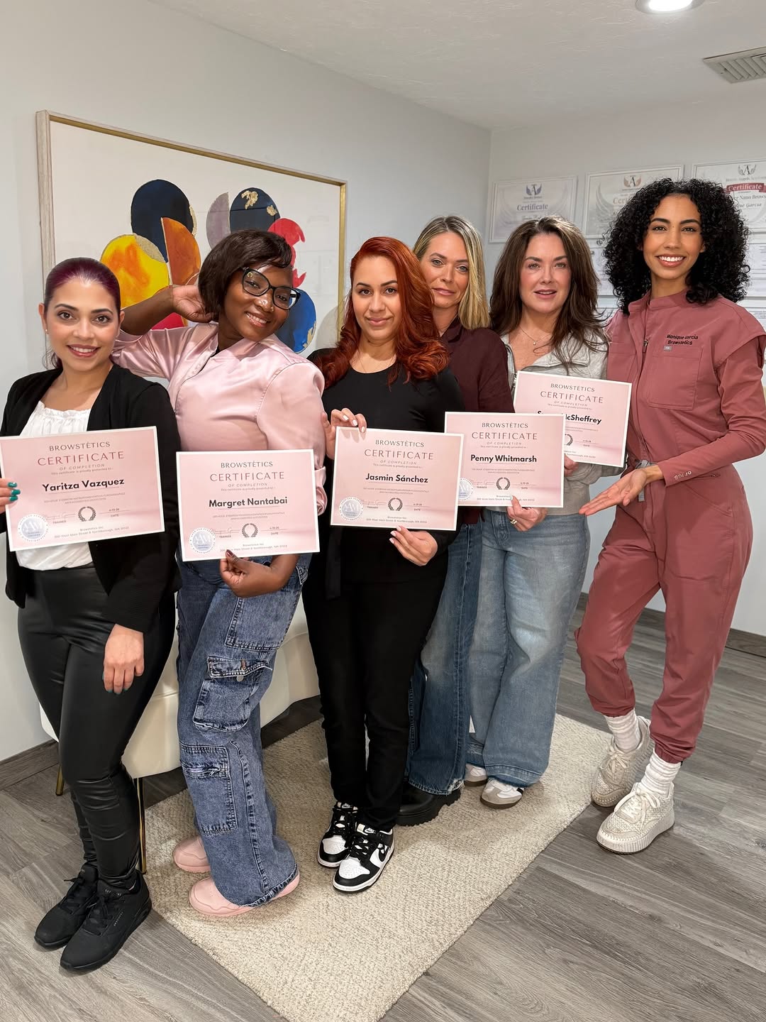 Browstetics Facebook ad: Congrats to our certified artists in Microblading, Nano…