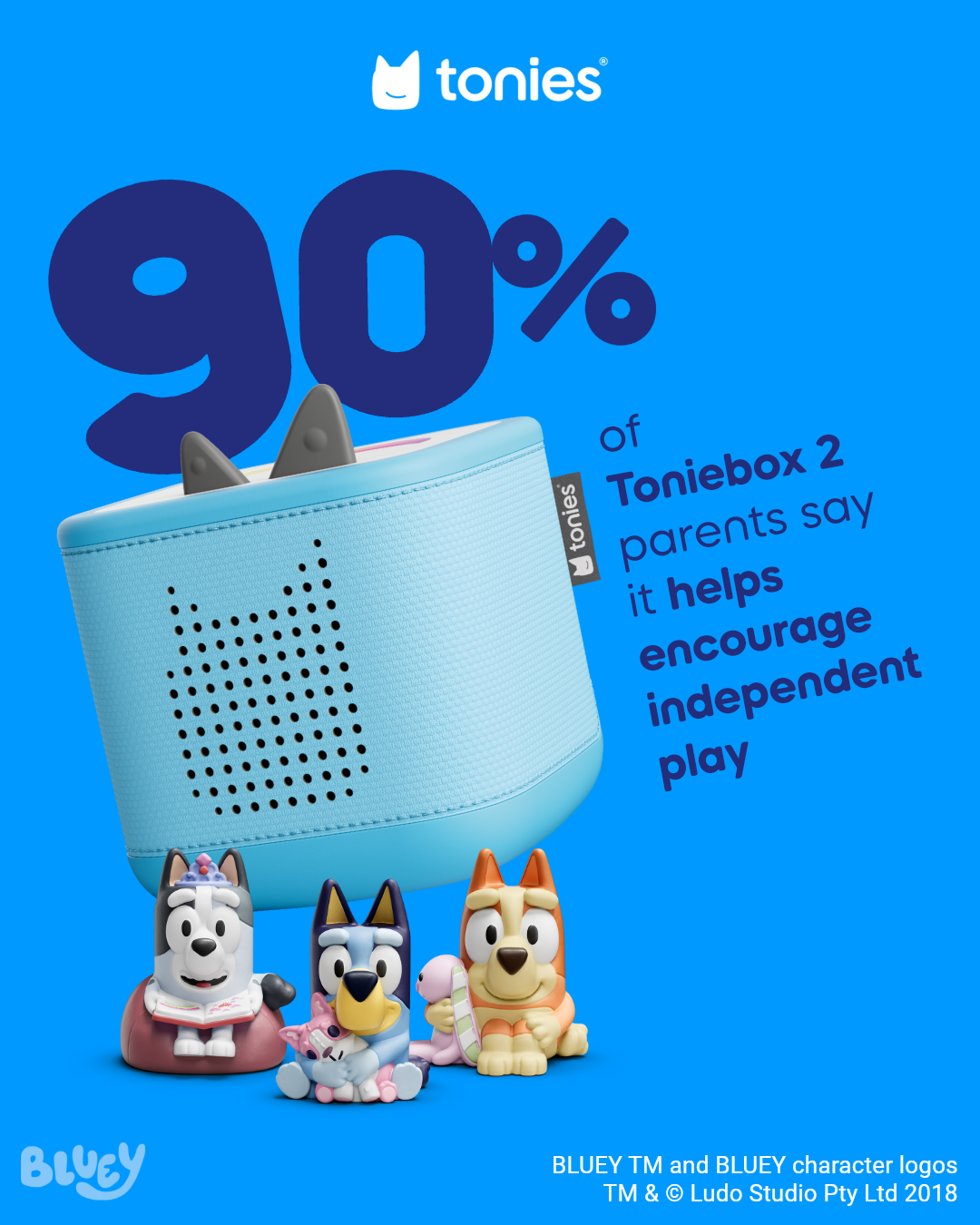 tonies Facebook ad: Now with Bluey Tonies