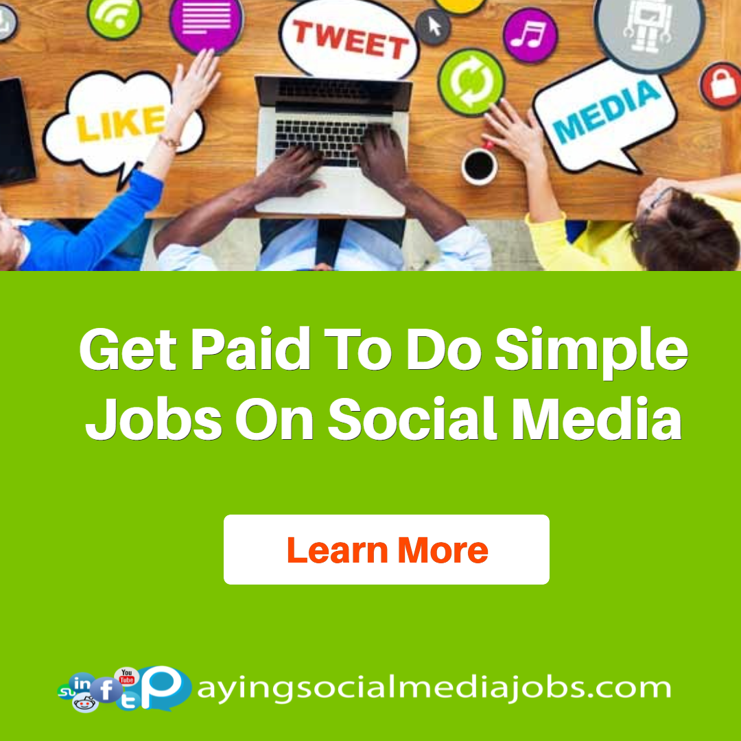 Make Money using Social Media Facebook ad: Paying social media jobs