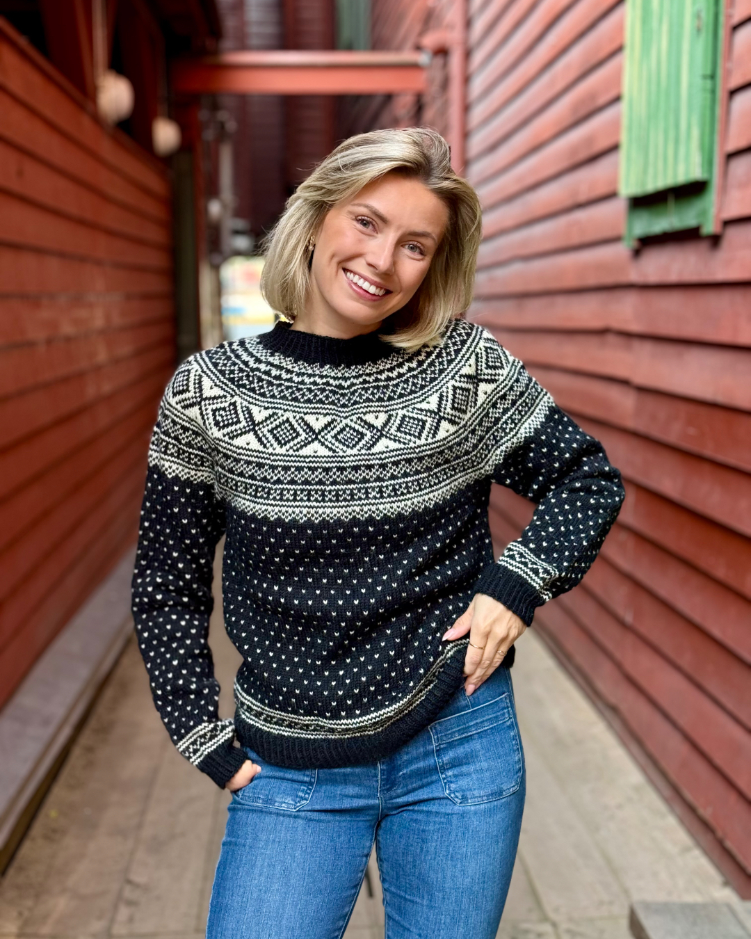 Strikkia Facebook ad: Lusefall-genser er en tradisjonsrik og dekorativ genser med…