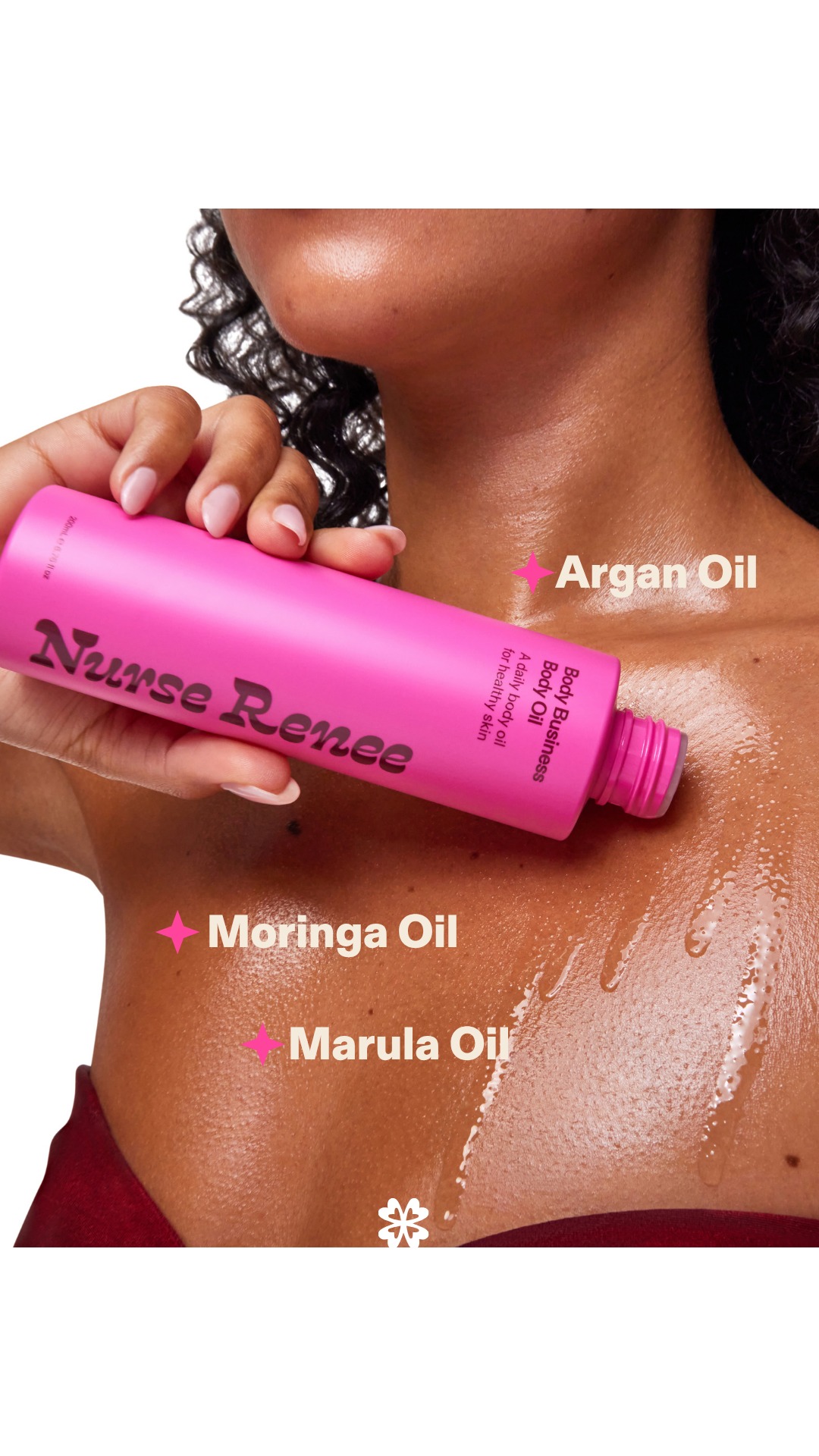Nurse Renee Facebook ad: Bump Friendly Body Oil