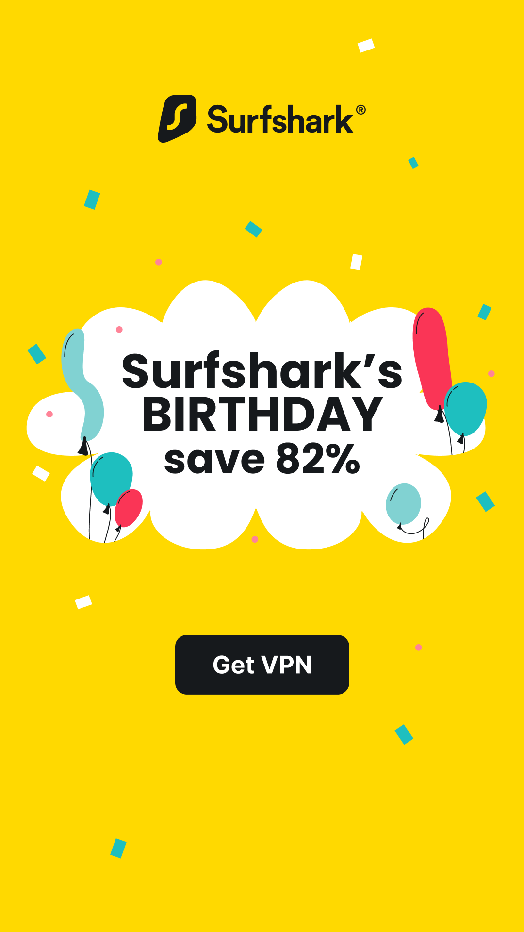 Surfshark Facebook ad