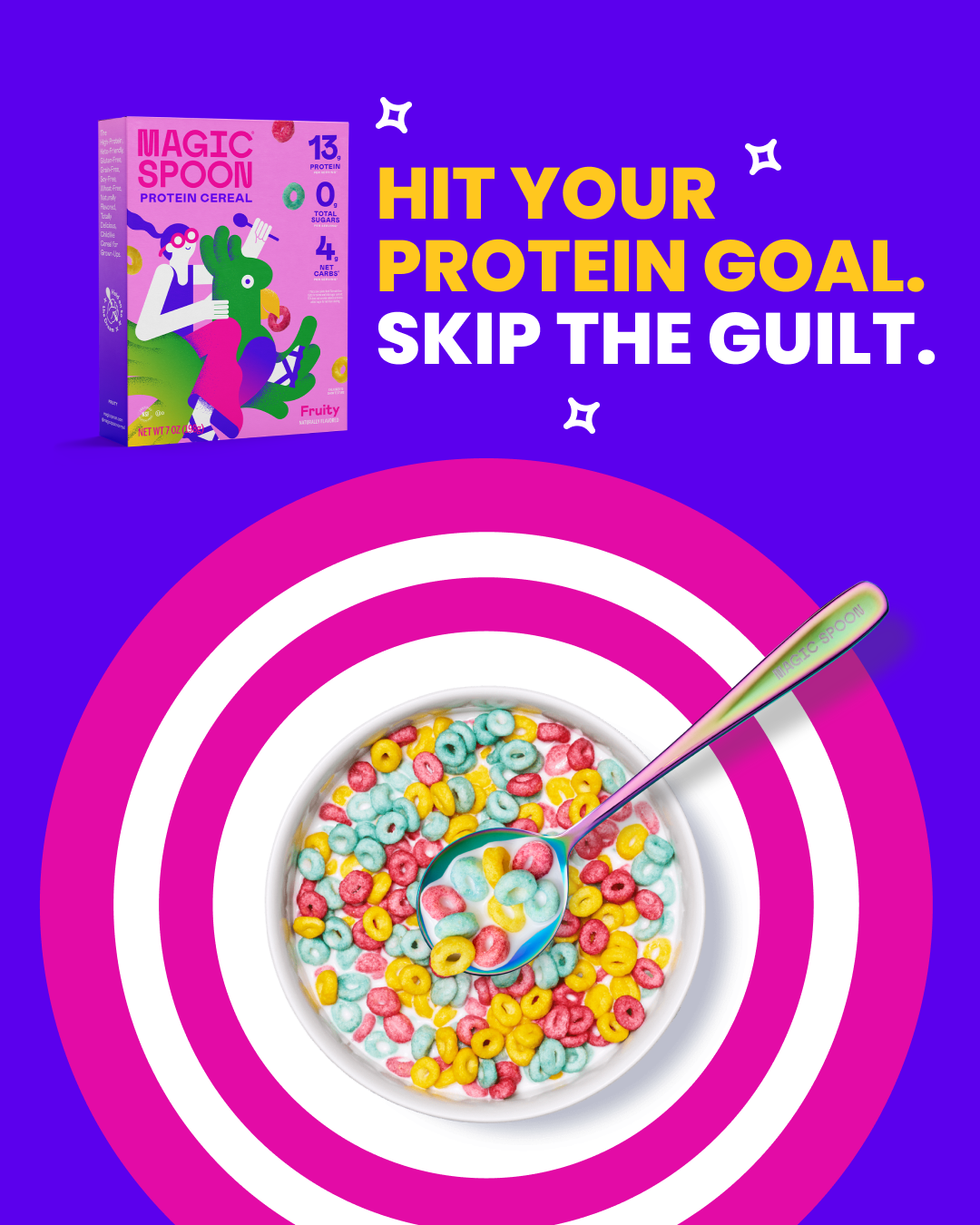 Magic Spoon Cereal Facebook ad: Goal Hit, Guilt Skipped