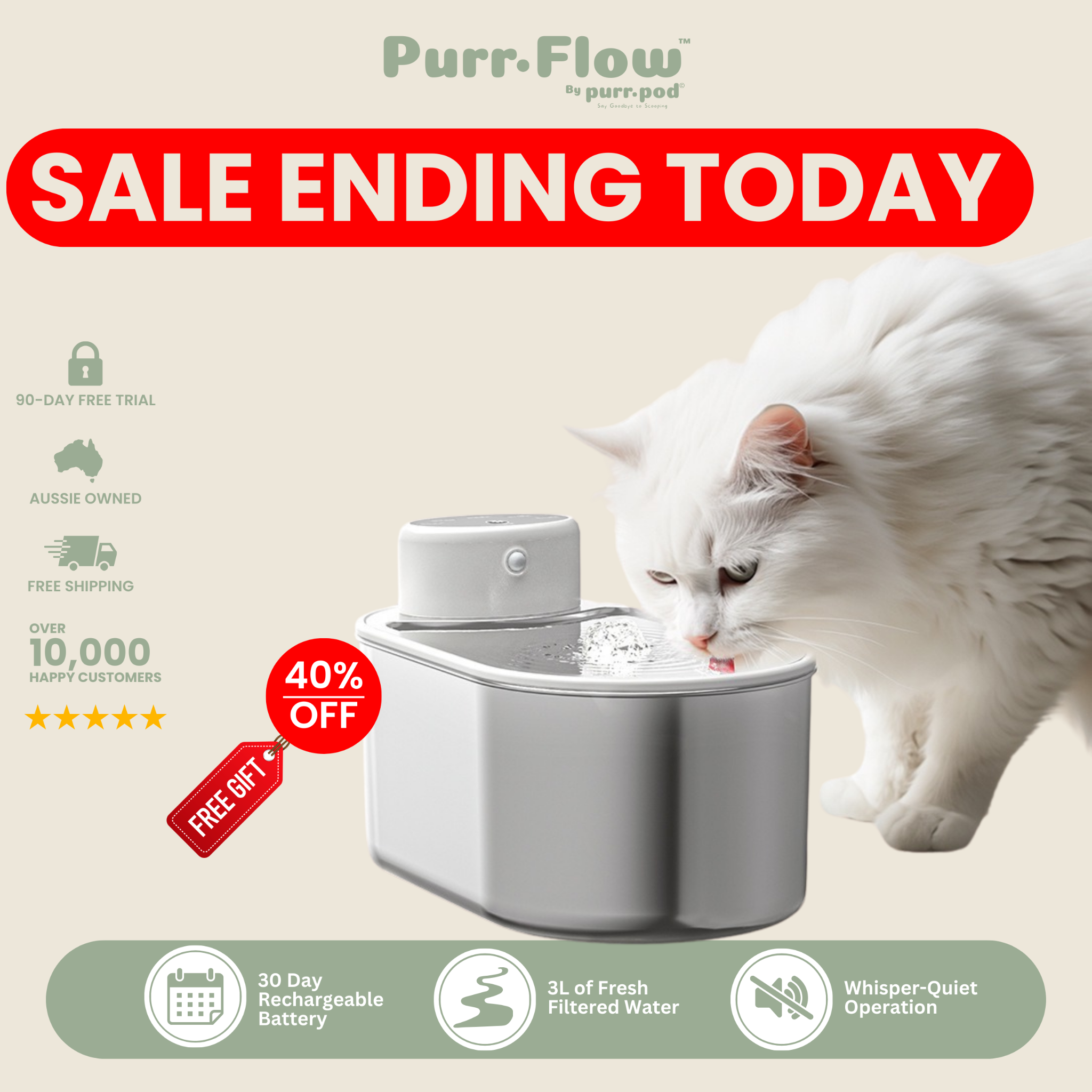 Purr-Pod Facebook ad