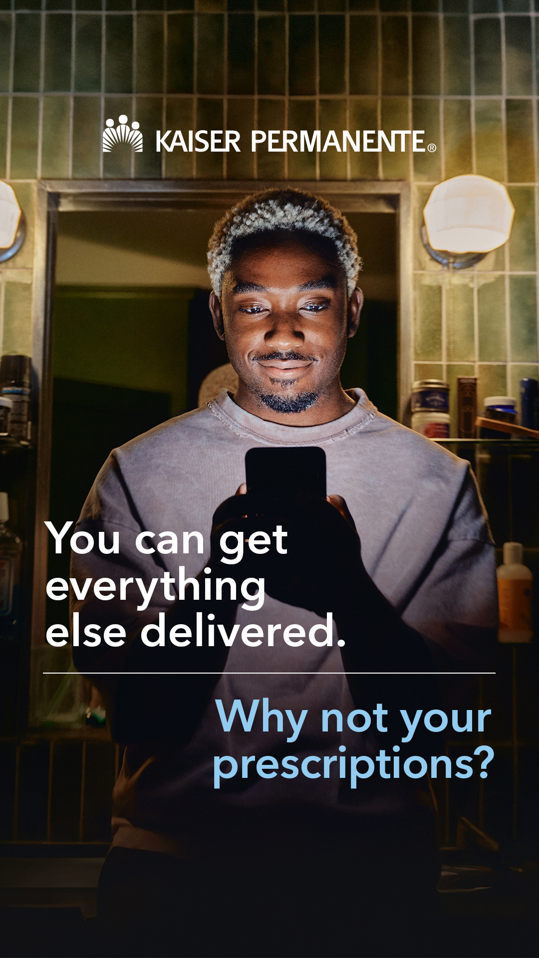 Kaiser Permanente Facebook ad: You get everything else delivered.