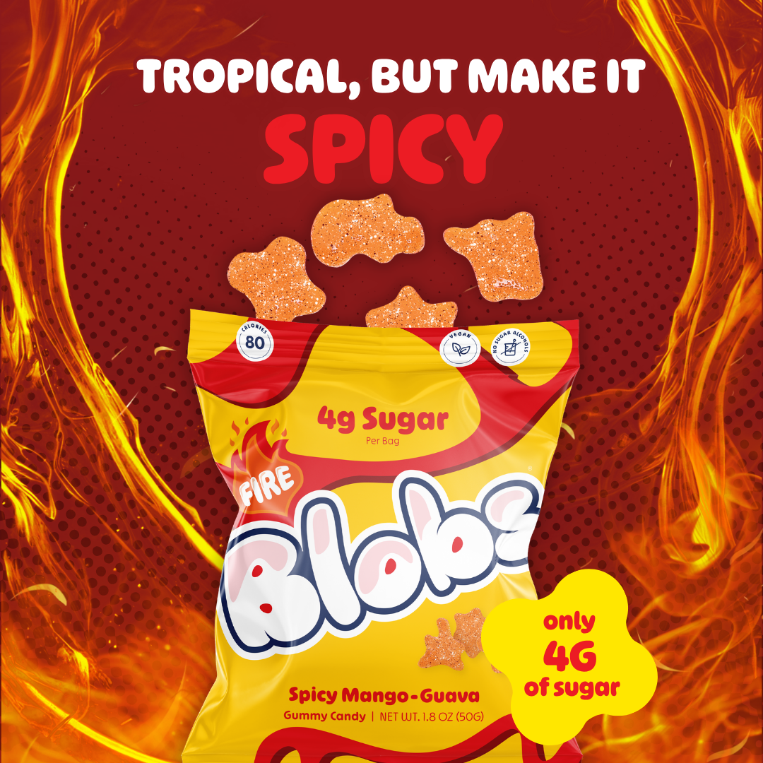 Eat Blobs Facebook ad: NOT YOUR MILD-MANNERED GUMMY