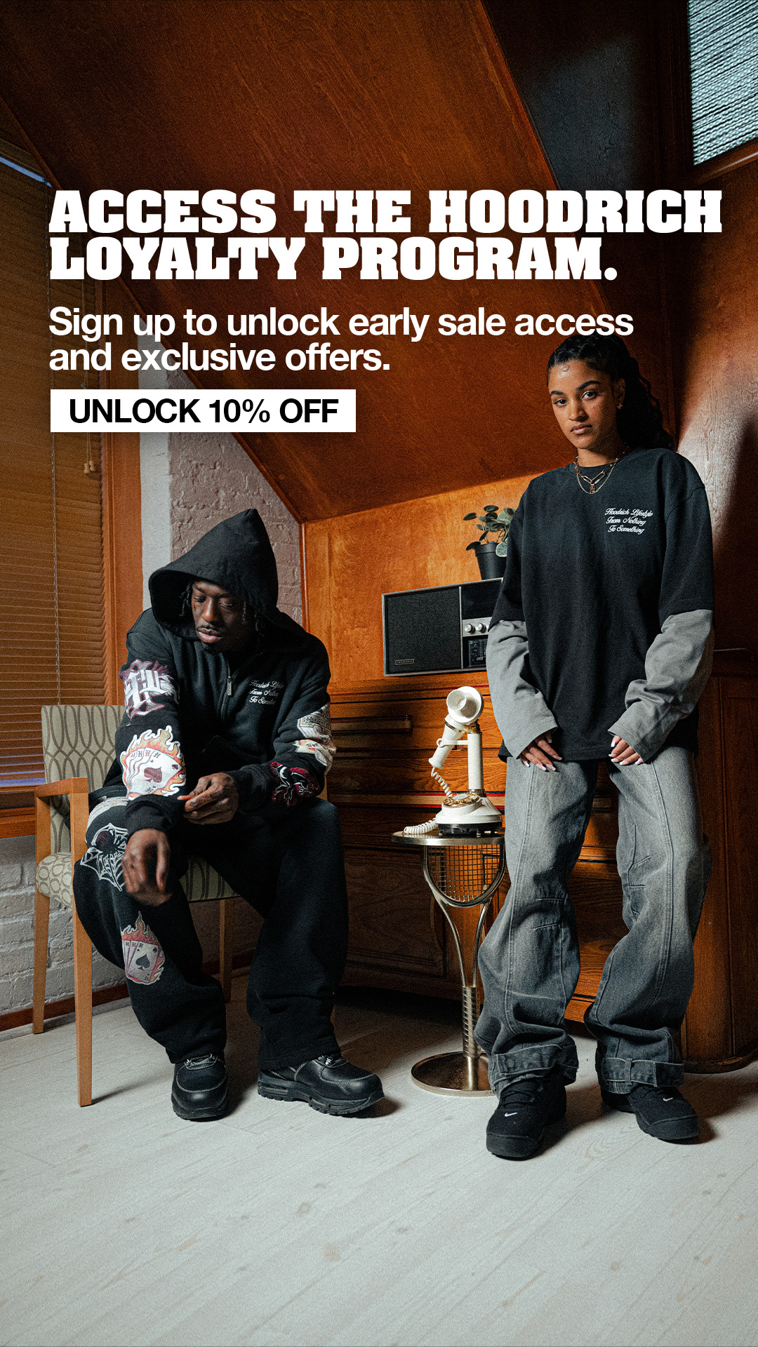 Hoodrich Facebook ad: JOIN THE FAMILY, BECOME A VIP