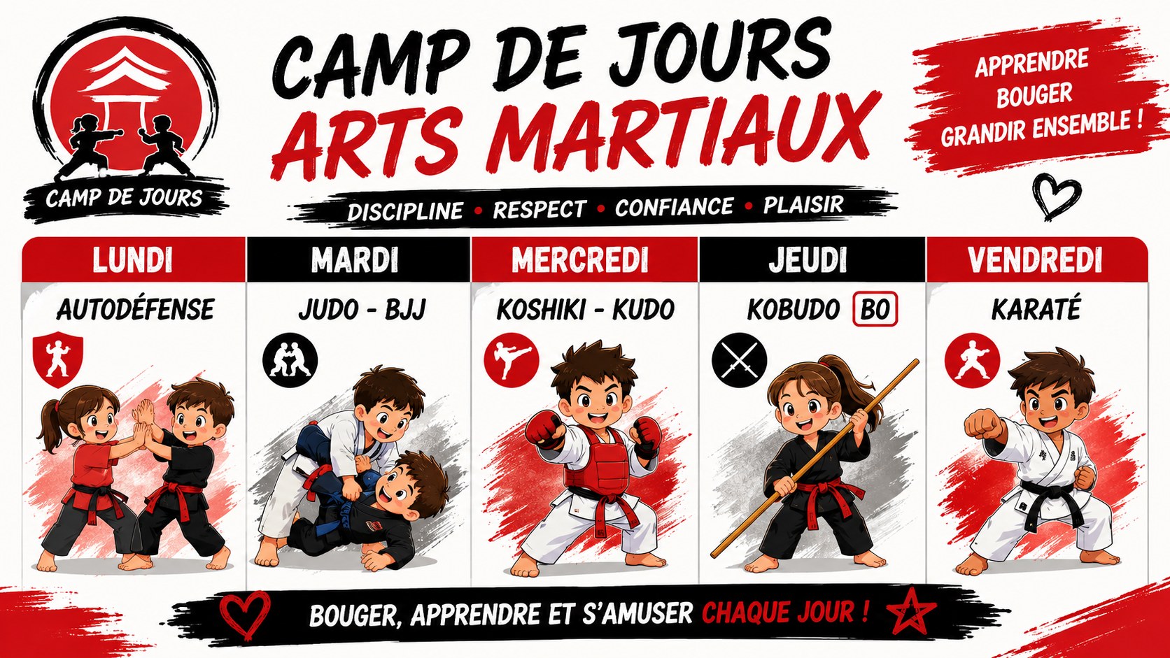 Centre d'arts martiaux Larry Foisy Facebook ad: Camp de jour de Karaté