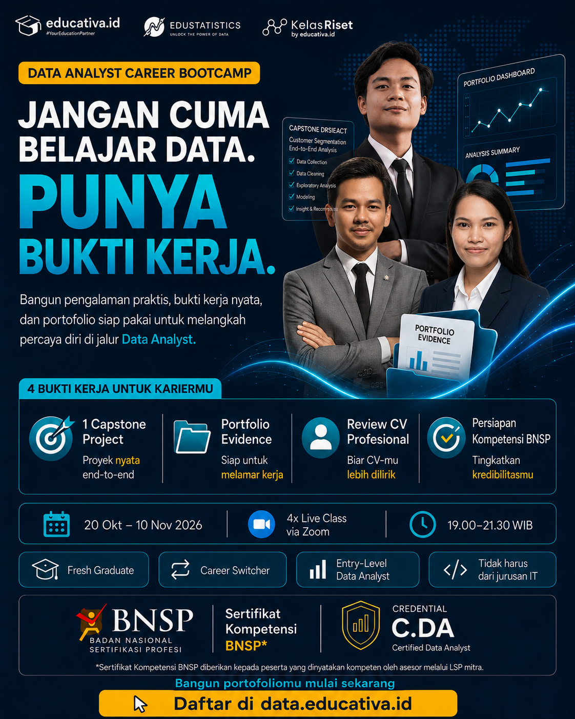 Educativa.id Facebook ad: Siap Jadi Data Analyst? Mulai di Sini