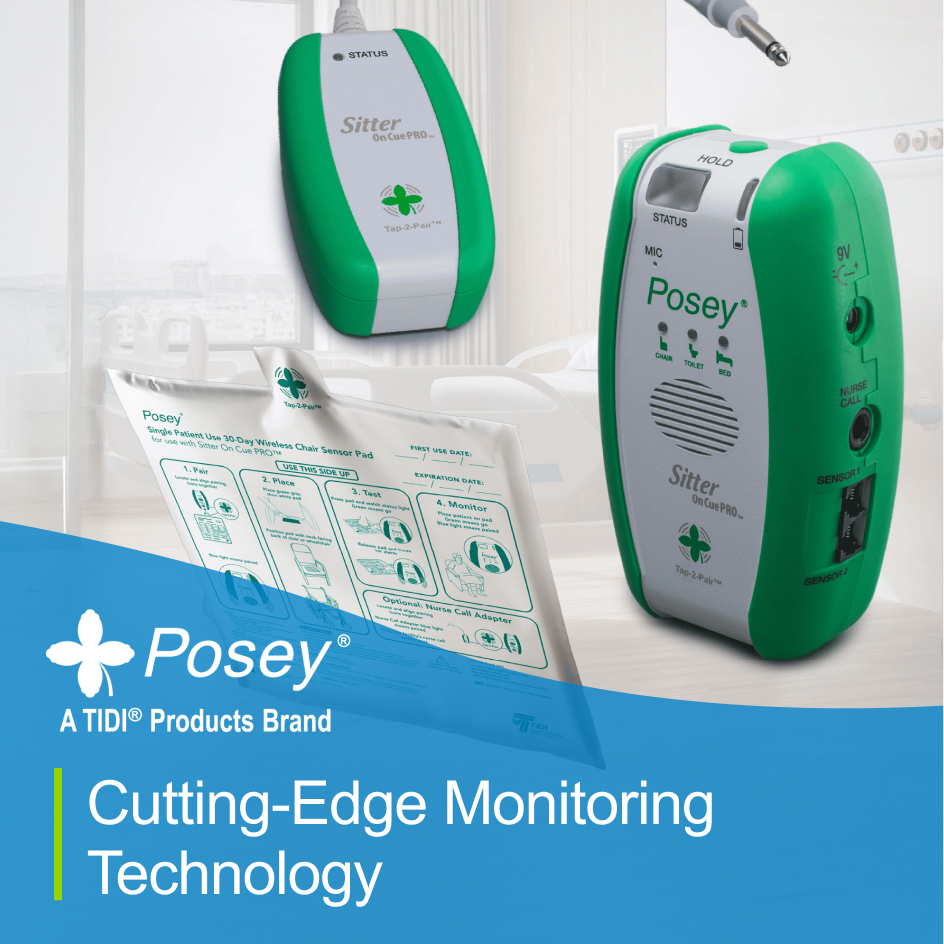 TIDI Products Facebook ad: Elevate your fall management strategy with Posey wireless…