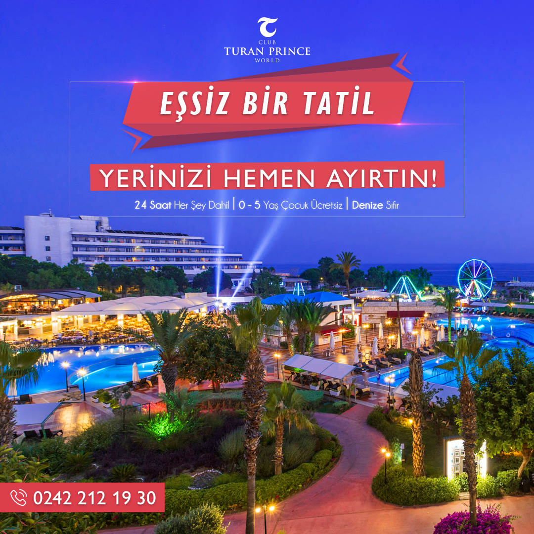 Turan Prince World Hotel Facebook ad: Club Hotel Turan Prince World'de 2026 Erken Rezervasyon…