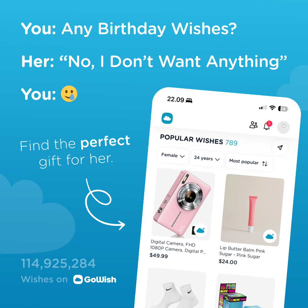 GoWishcom Facebook ad
