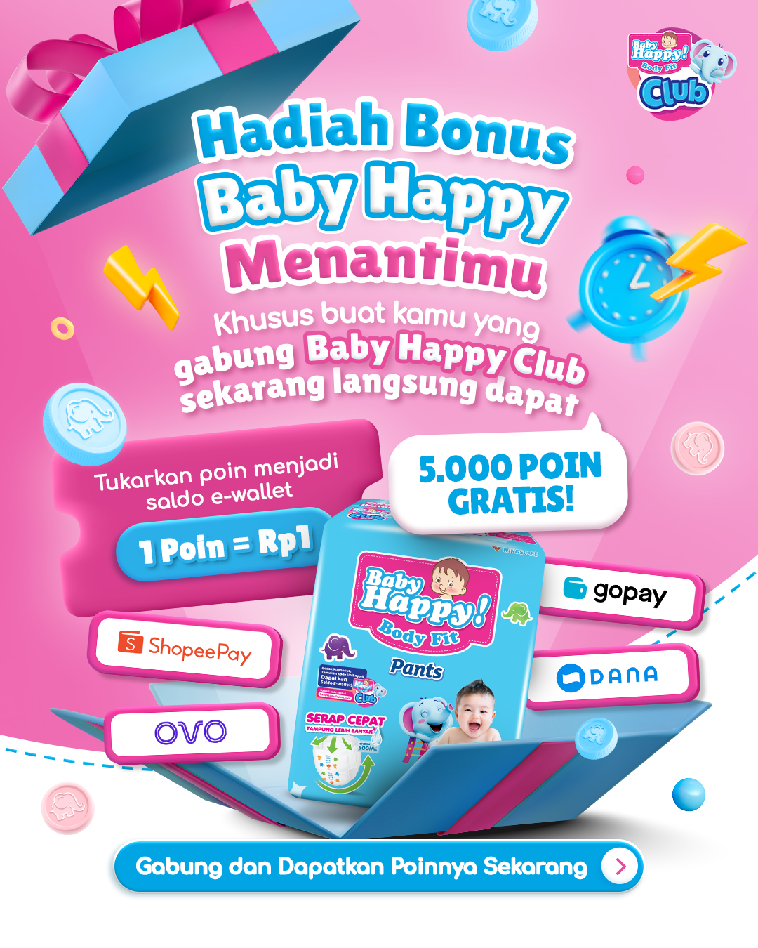 Baby Happy Diapers Facebook ad: Hadiah Baby Happy Menanti