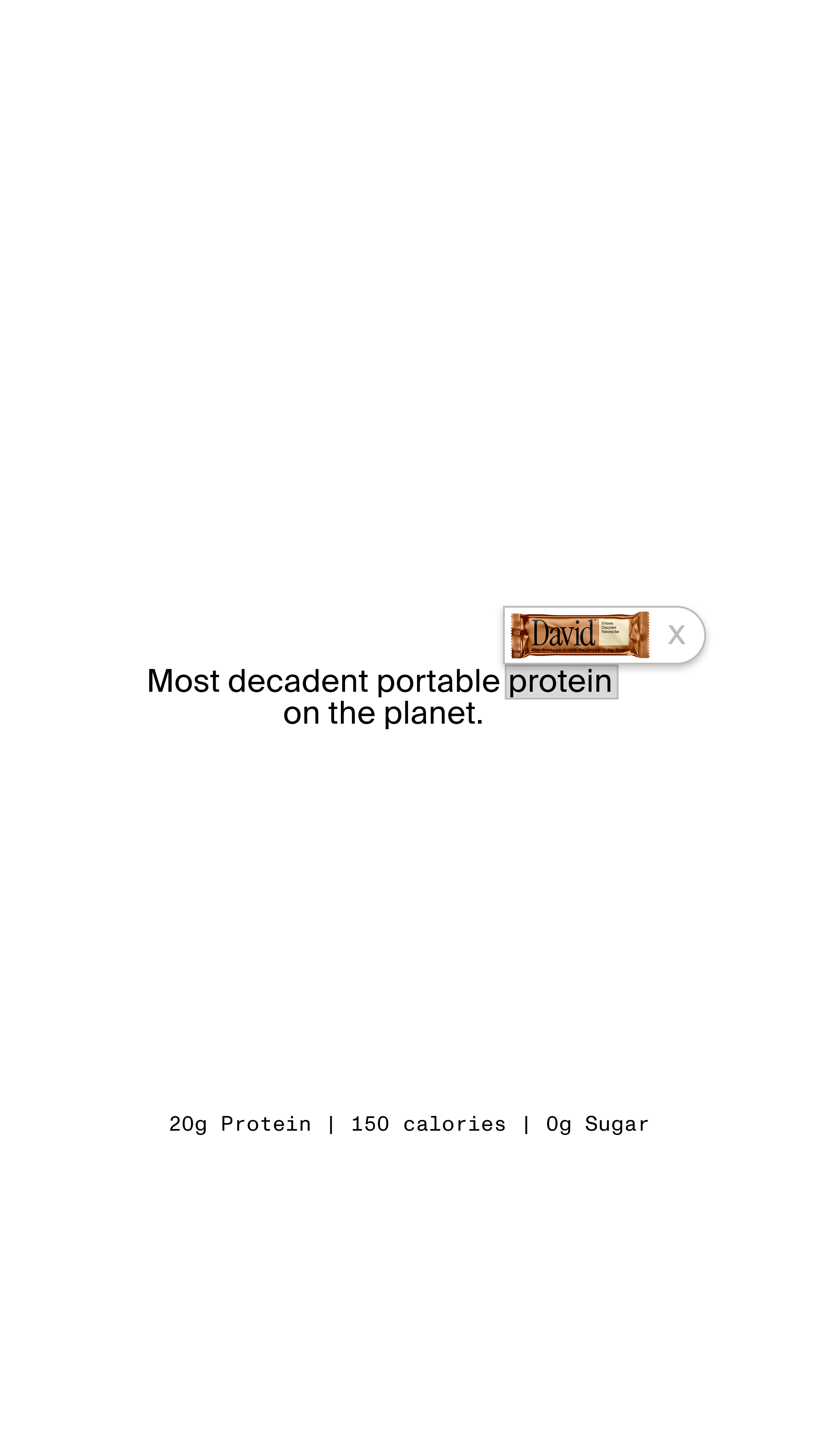 David Protein Facebook ad