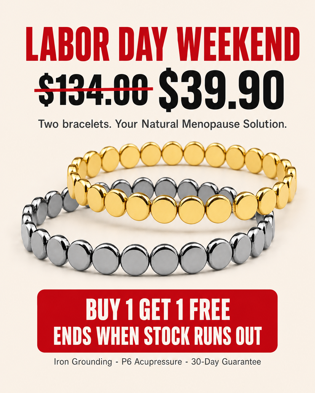Haima Facebook ad: Haima Hematite Bracelet | Your Natural Menopause Solution