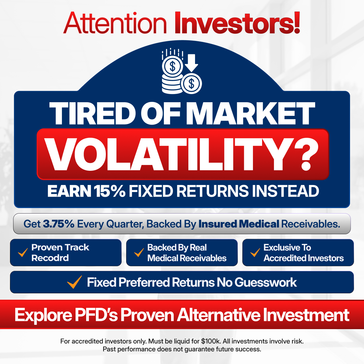 PFD Capital Partners Facebook ad: 15% Fixed and Secured