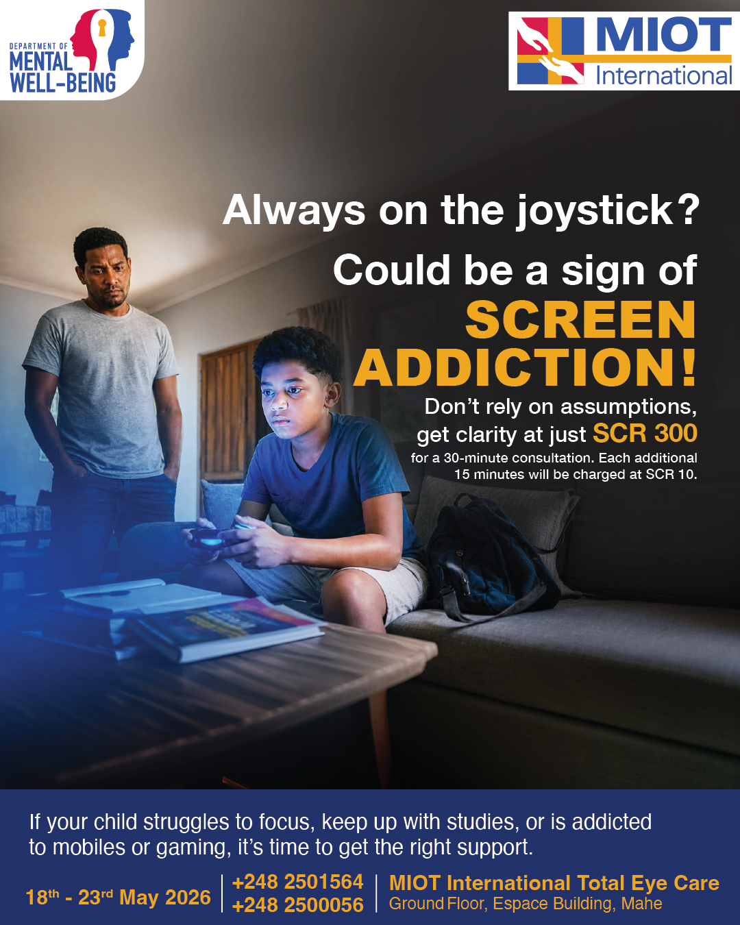 MIOT International Facebook ad: Mental Wellbeing Camp Seychelles