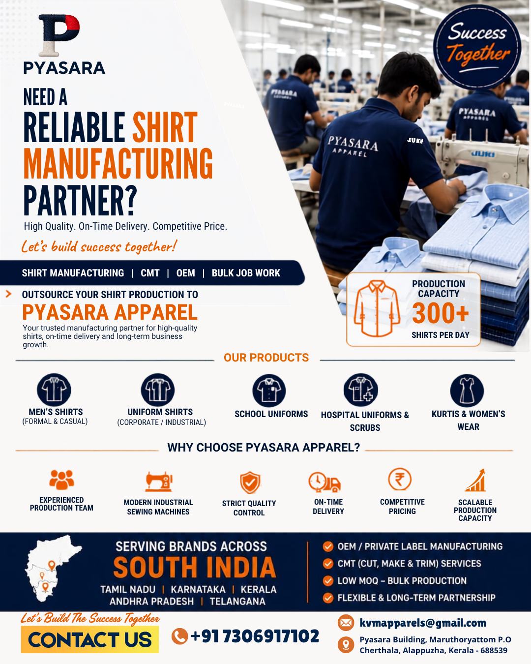 Pyasara Apparel Facebook ad: Need a trusted garment manufacturing partner?