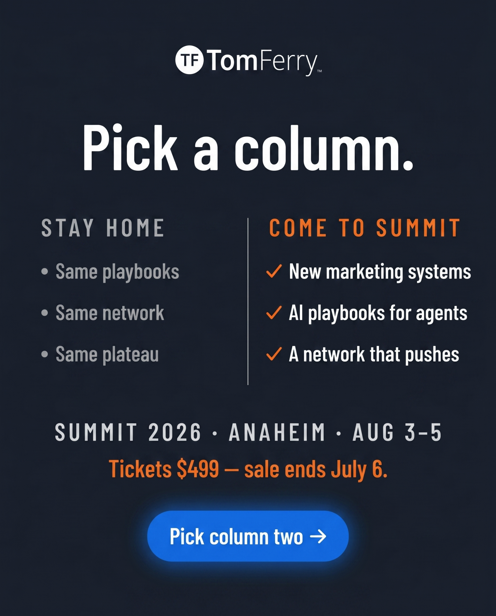 Tom Ferry Facebook ad