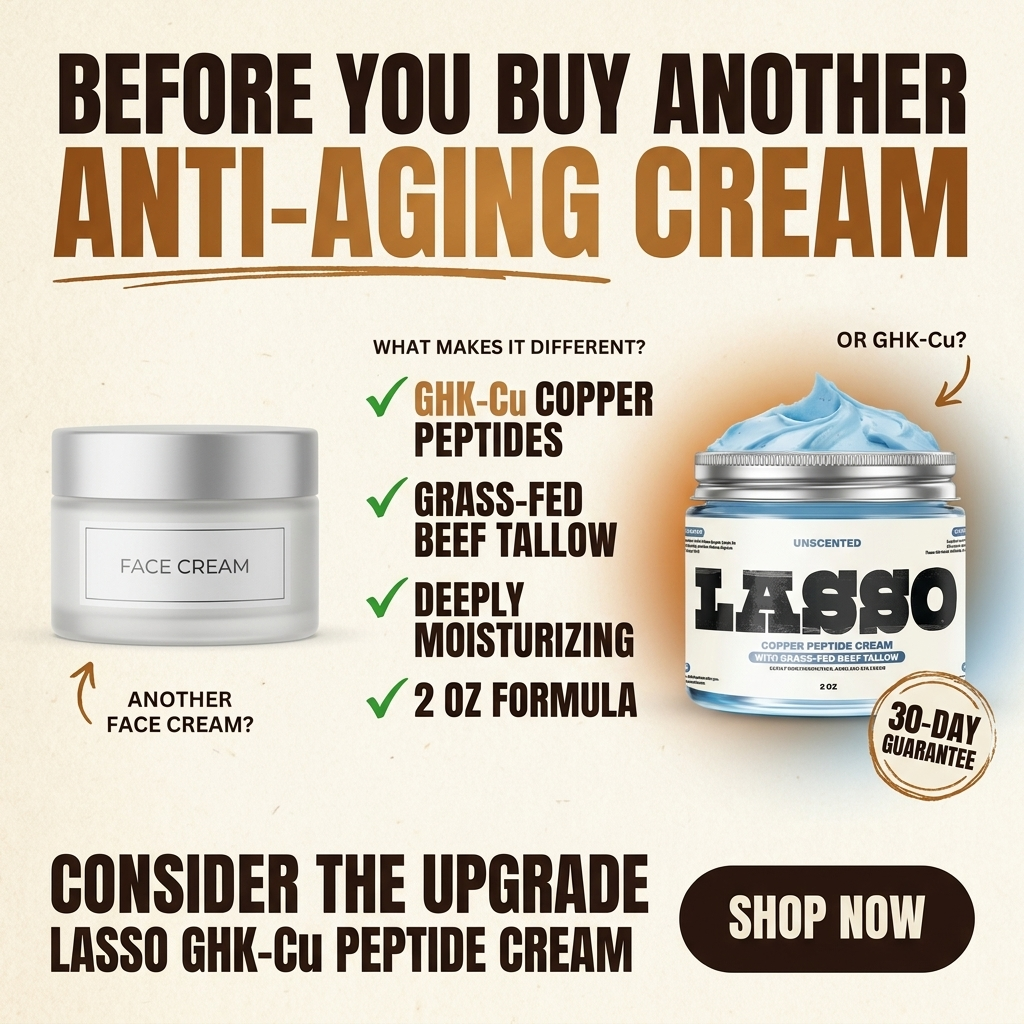Lasso Co. Facebook ad: Try Tallow Skincare, 50% OFF This Week