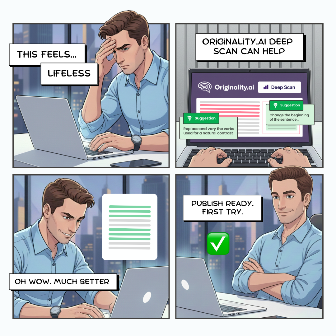 Originality.AI - AI Detection and Plagiarism Checking Facebook ad