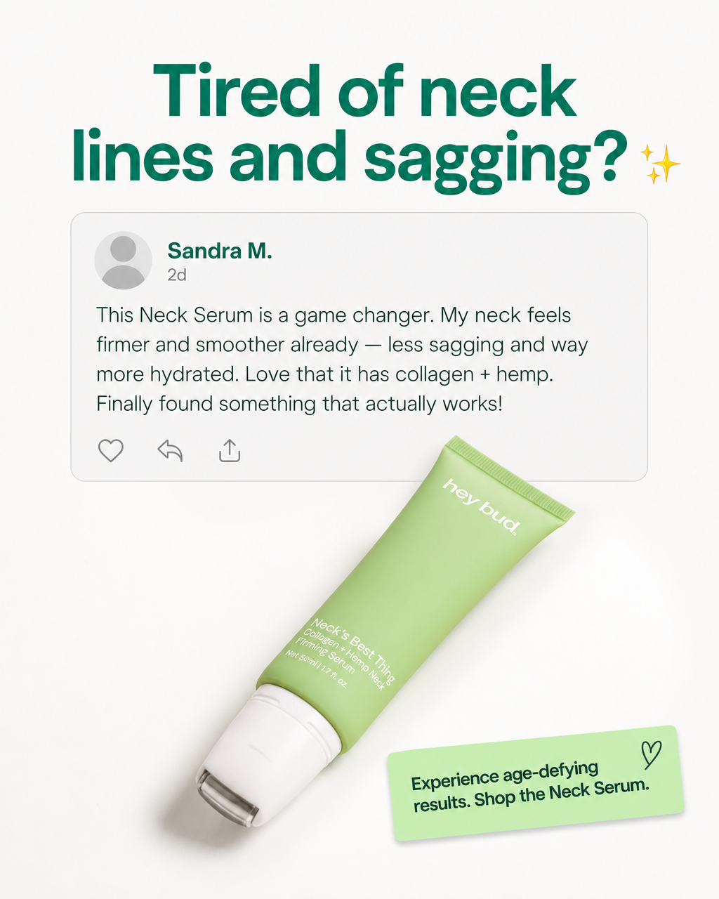 Hey Bud Skincare Facebook ad