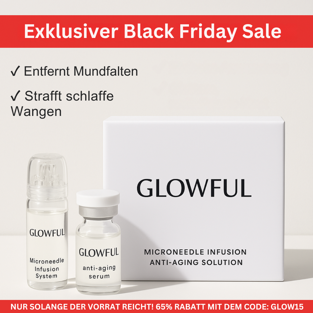 Glowful Facebook ad: Keine Lust auf Falten? Wir haben da was für dich!
