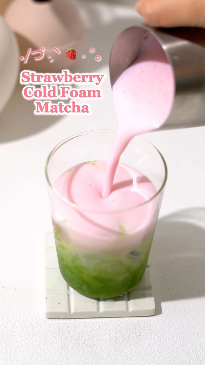 Naoki Matcha Facebook ad: The viral strawberry cold foam matcha!