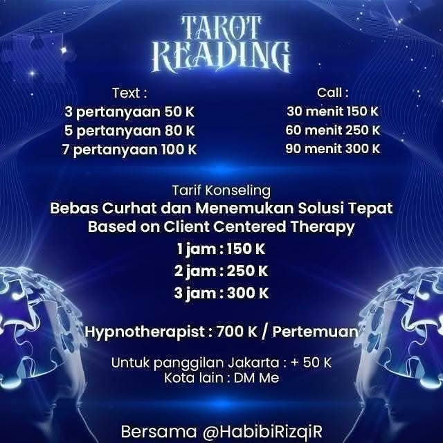 Habibi Hypnotherapist Tarot Reader Facebook ad: Baca TAROT dgn psikologi & Hypnotherapy Sdh bantu…