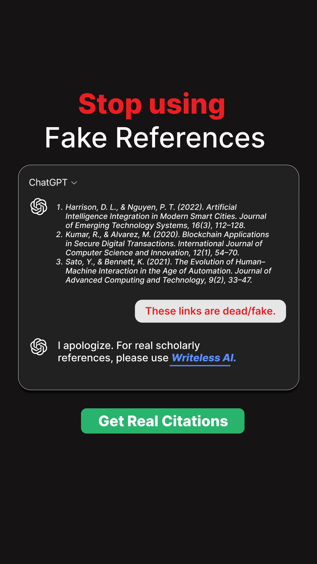 Writeless AI Facebook ad