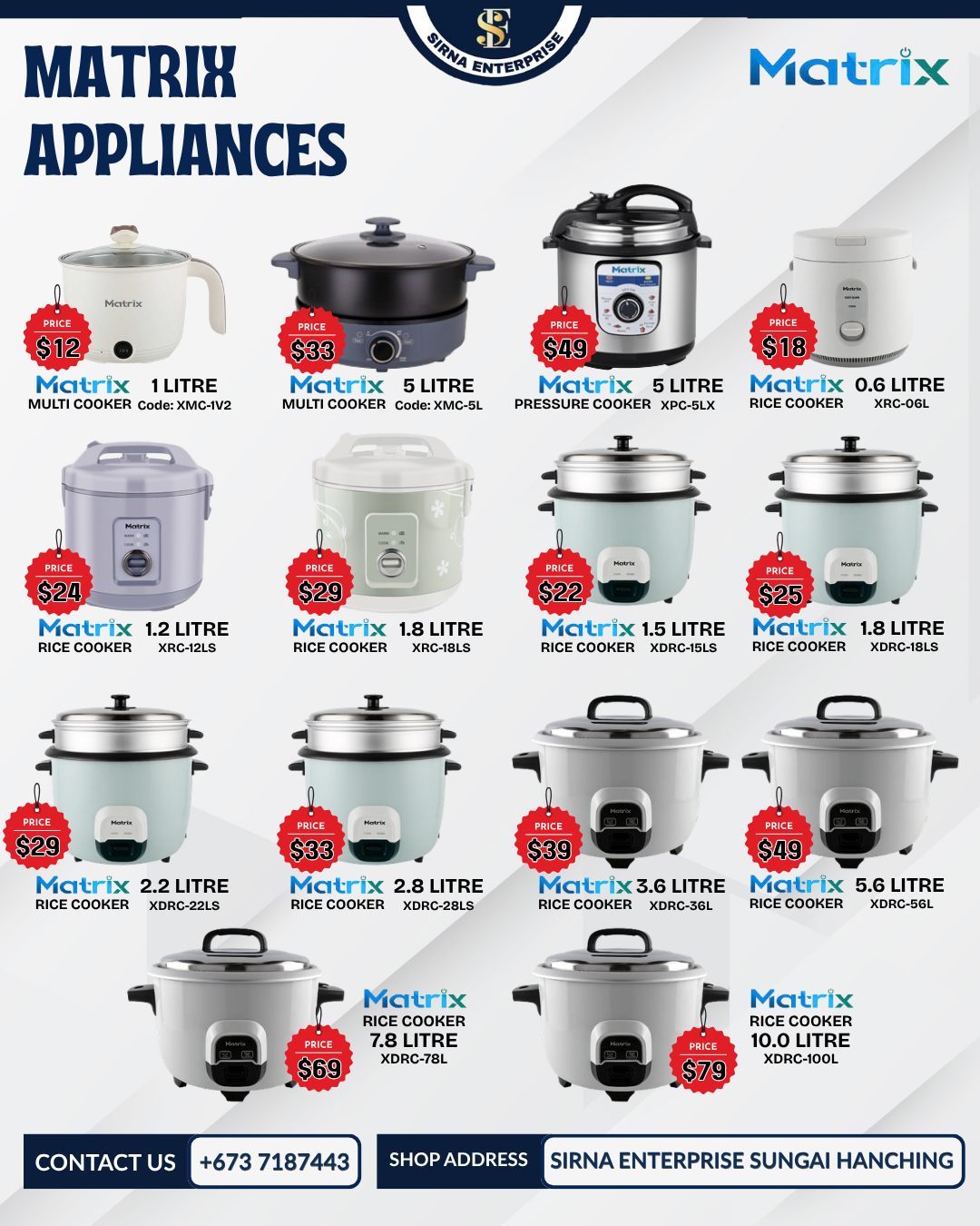 Sirna Enterprise Facebook ad: Matrix Home Appliances