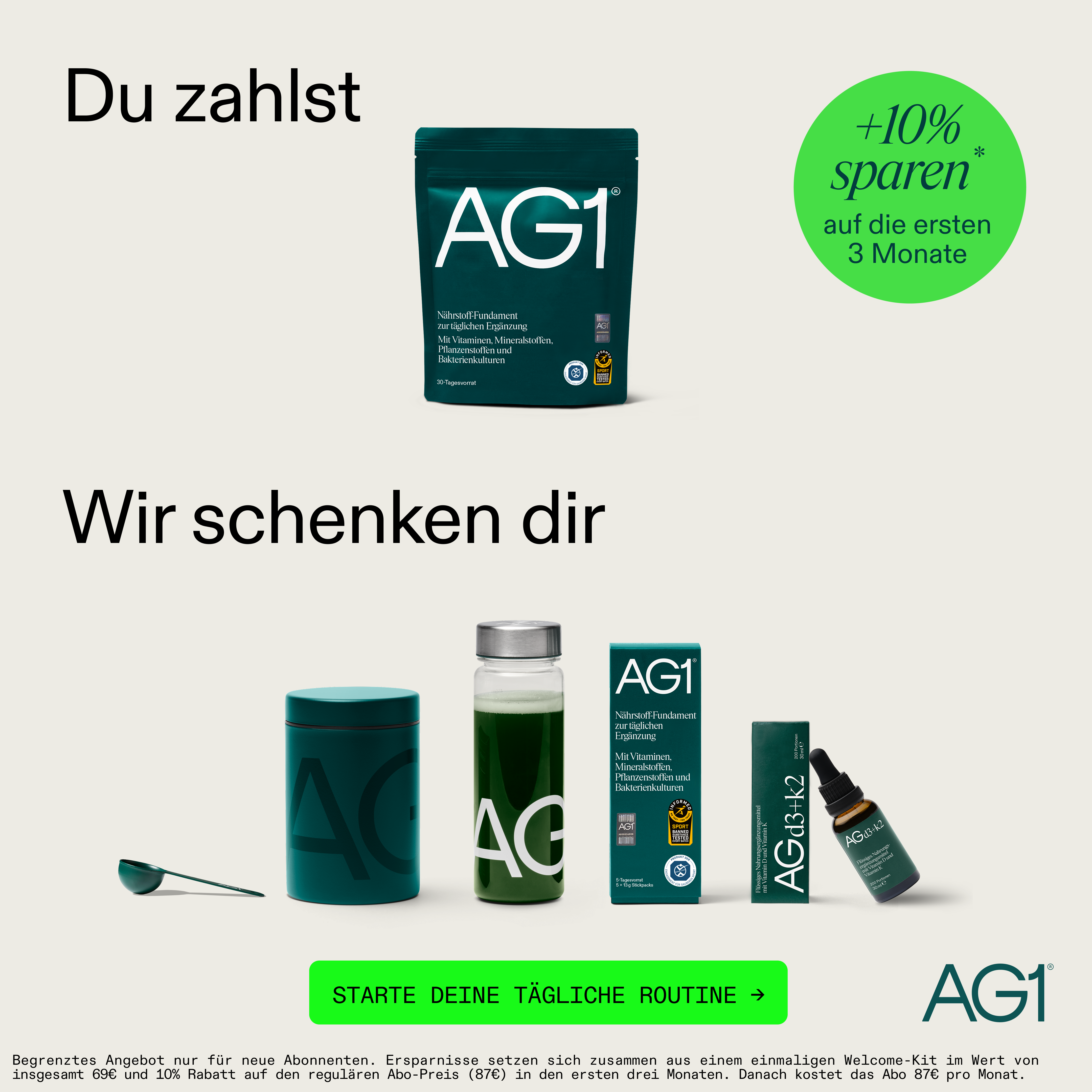 AG1 Deutschland Facebook ad