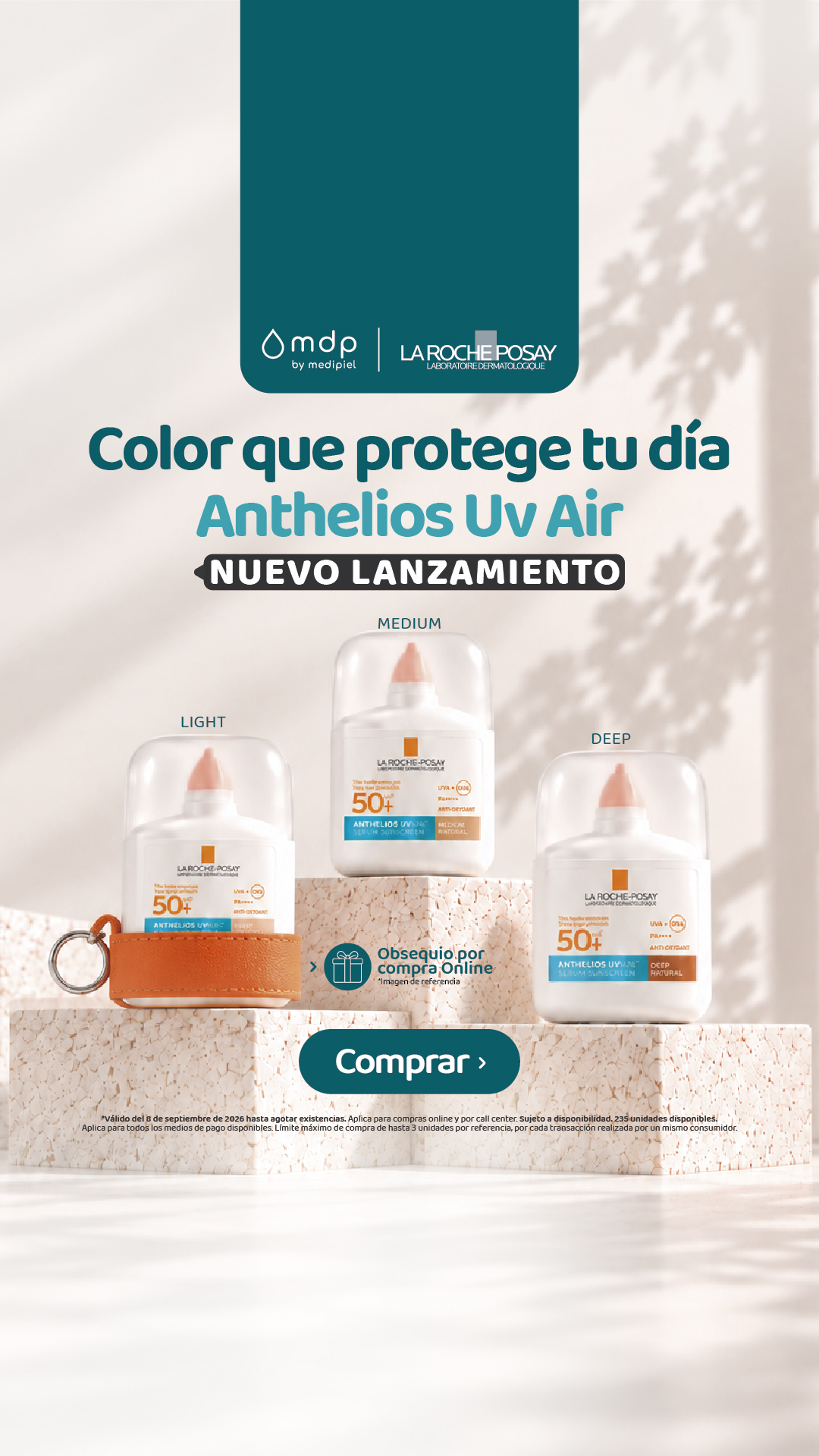 Medipiel Facebook ad: Controla el brillo sin resecar