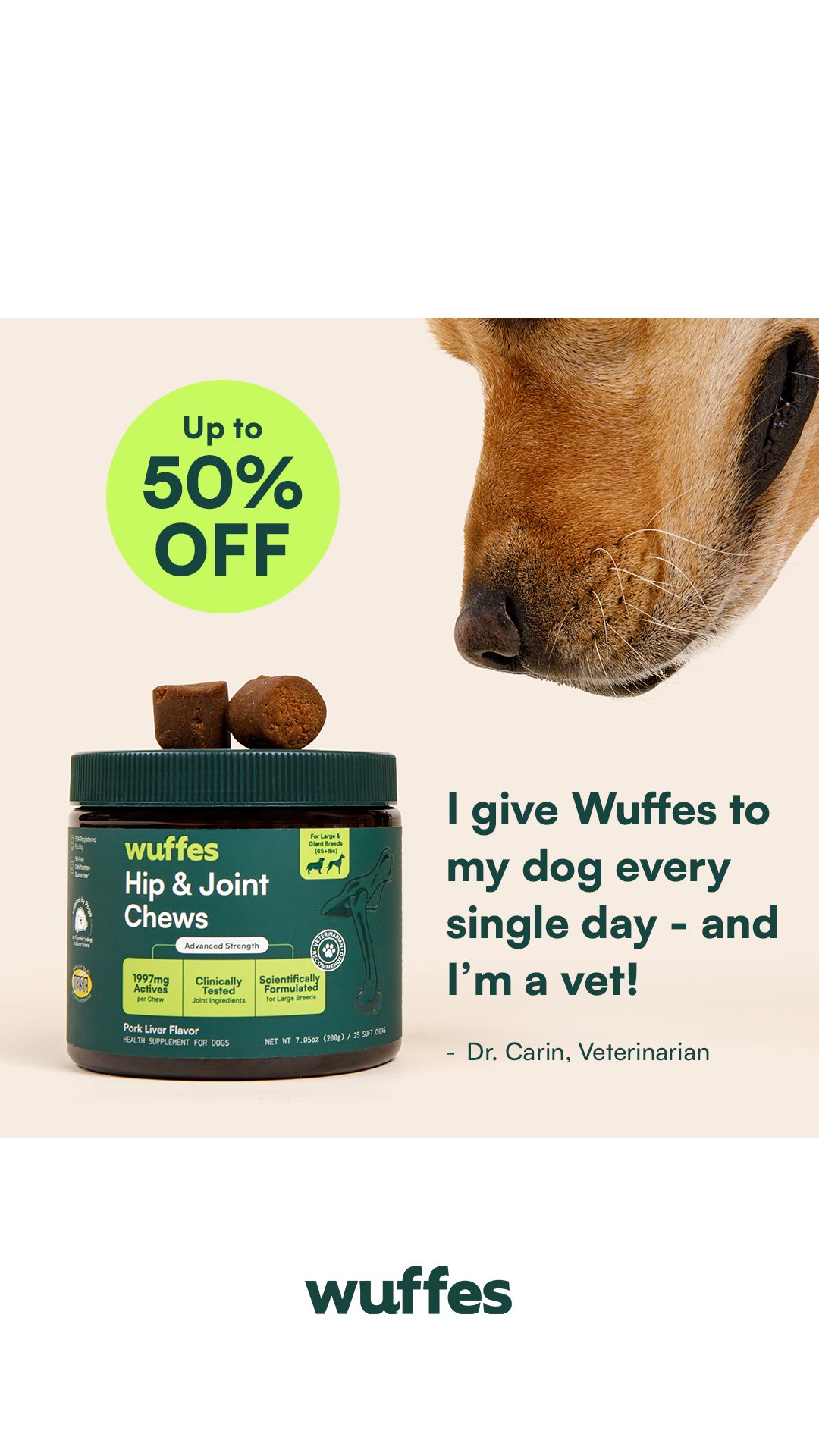 Wuffes Facebook ad
