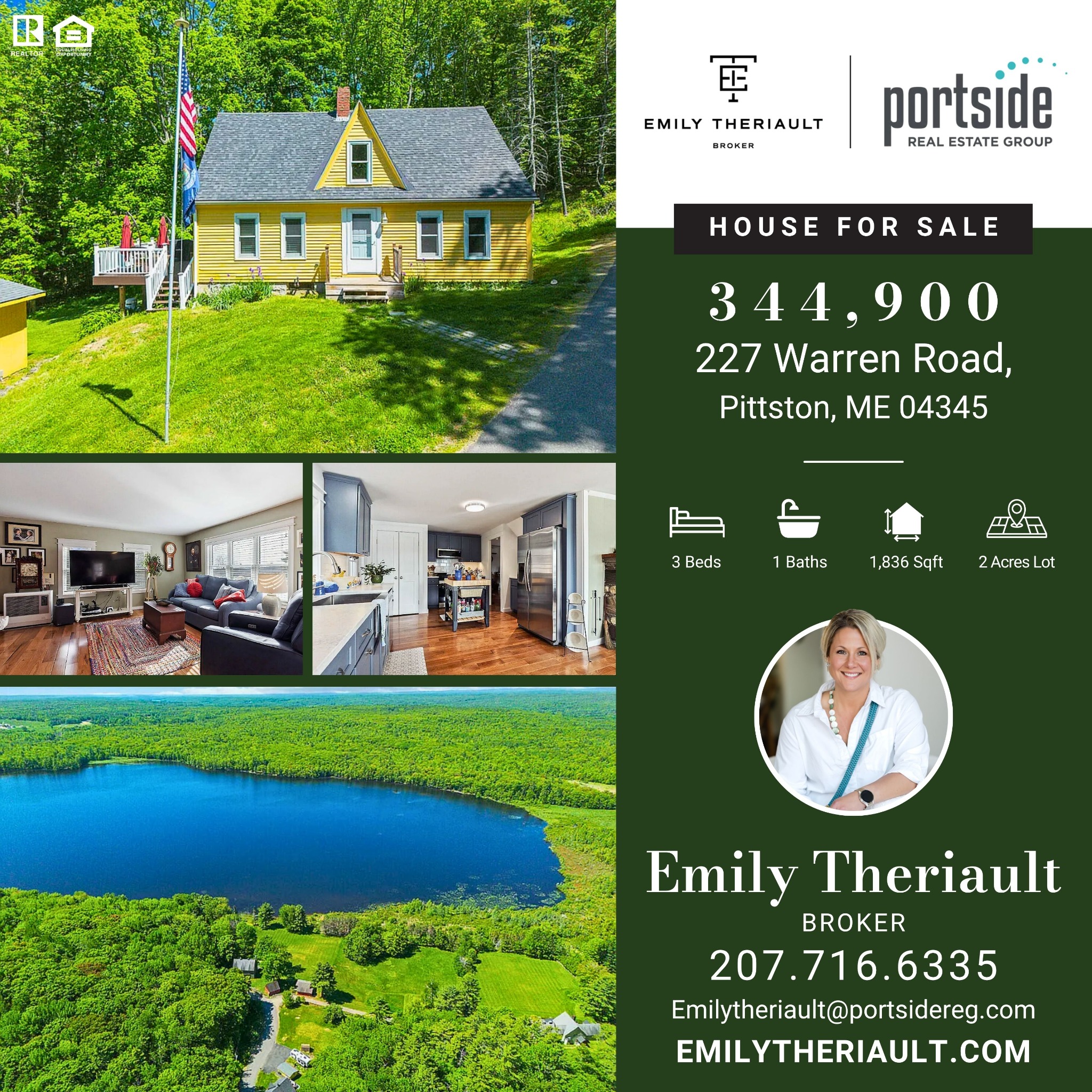 Emily Theriault Maine Realtor Facebook ad