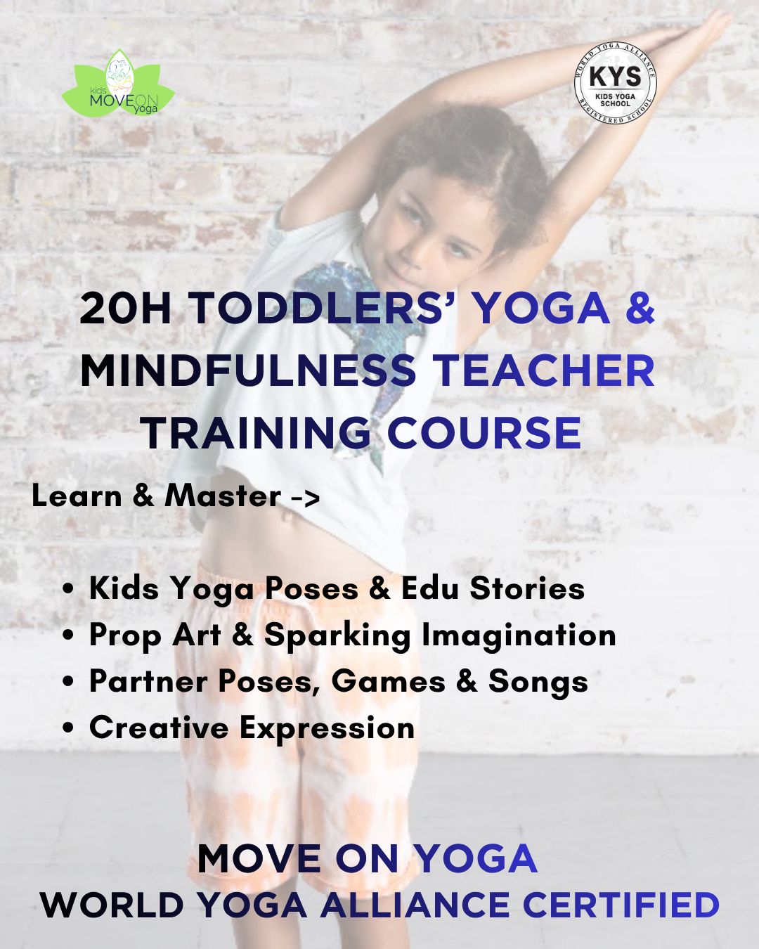 MOVE ON YOGA DUBAI Facebook ad: Toddler' Yoga Training · Starts 24 Oct