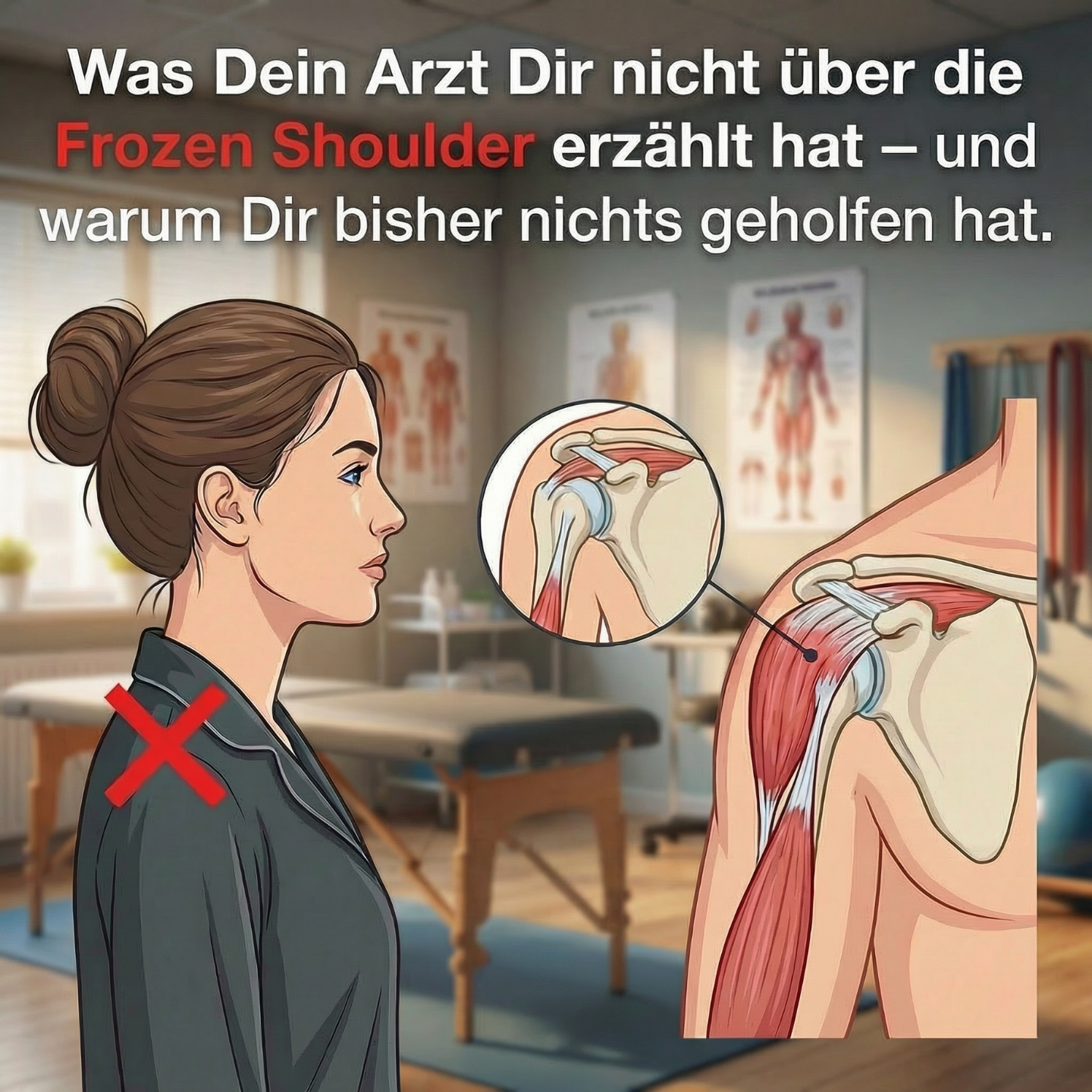 Dr. med. Michael Carter Facebook ad: Tschüss Schulterschmerz, in nur 8 Wochen!