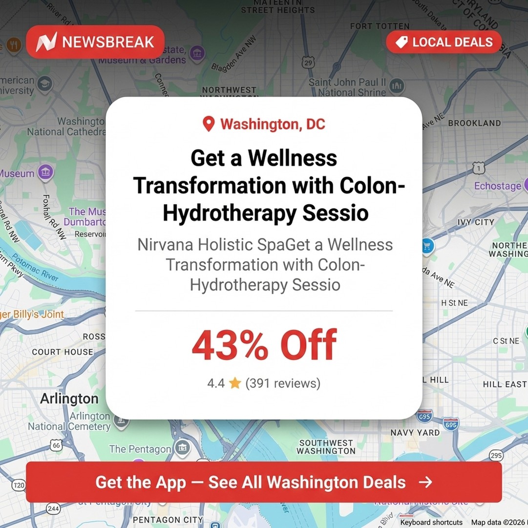 DC Local - News Break Facebook ad: Local deals in Washington, 43% Off