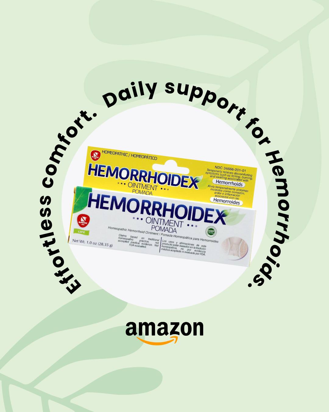 Hemorrhoidex Facebook ad: Effortless comfort. Daily support.