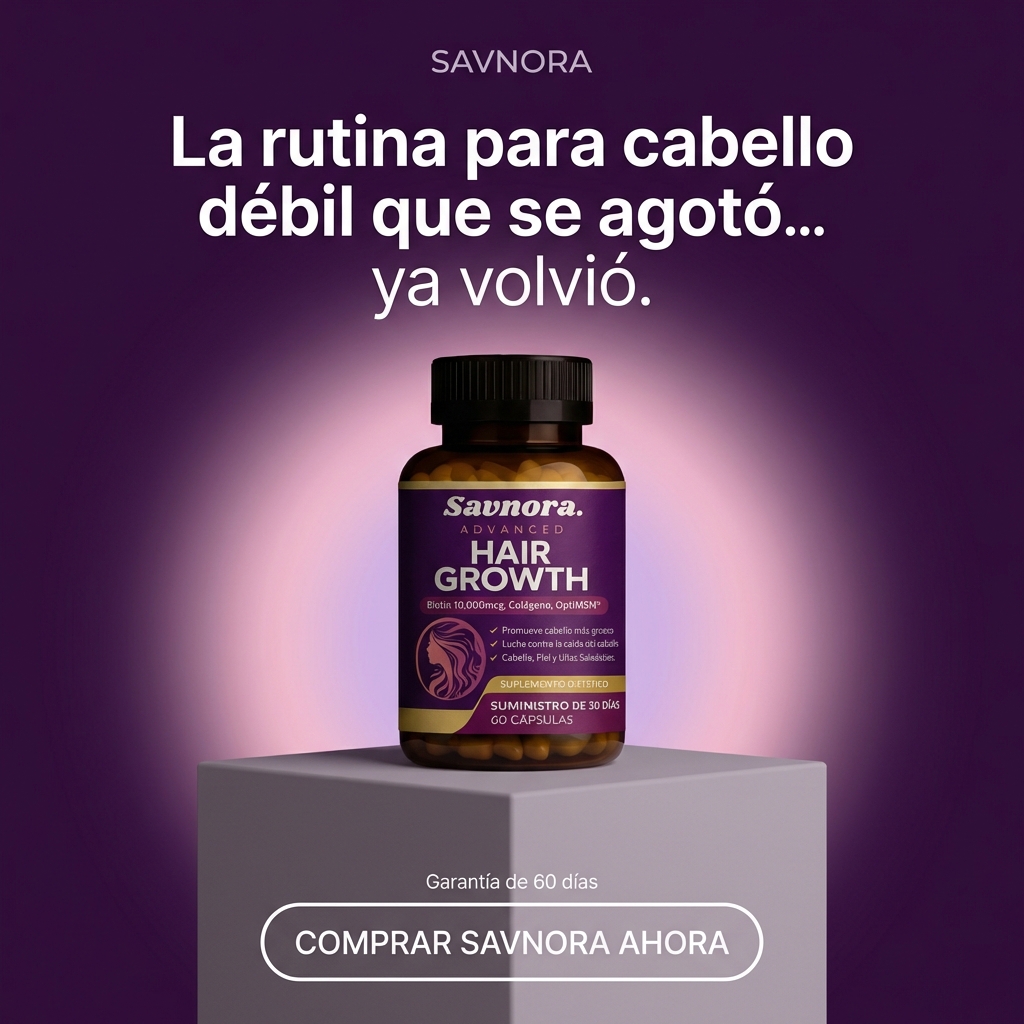 Savnora Facebook ad: Haz que tu cabello vuelva a crecer