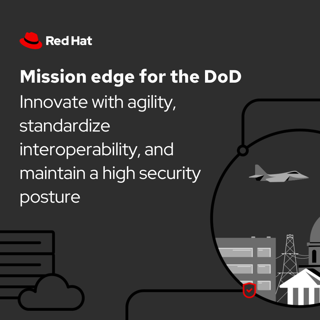 Red Hat Facebook ad: Mission Edge for the DoD: Discover a path to resiliency