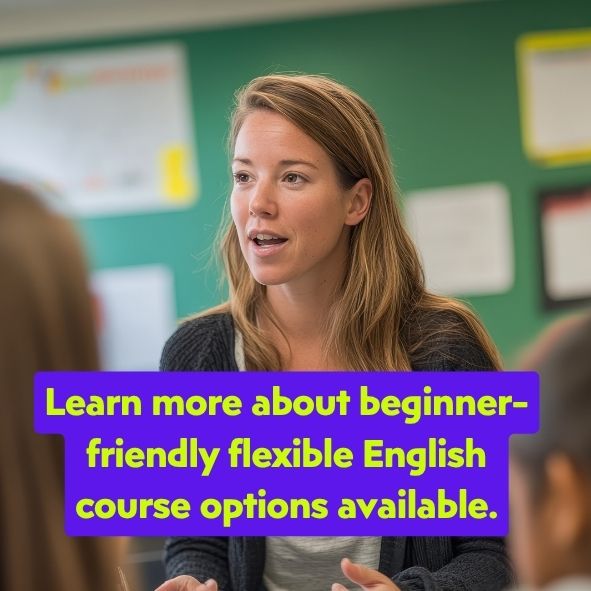 Bright Ideas Facebook ad: Learn more about beginner-friendly flexible English course…