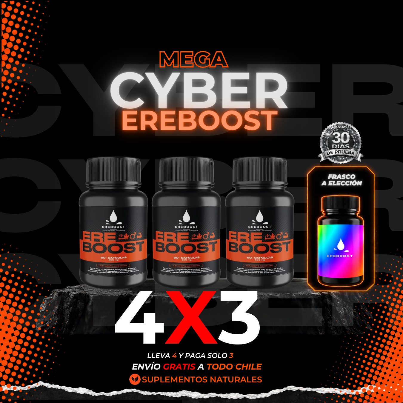 Ereboost Facebook ad: El 4° frasco lo eliges tú