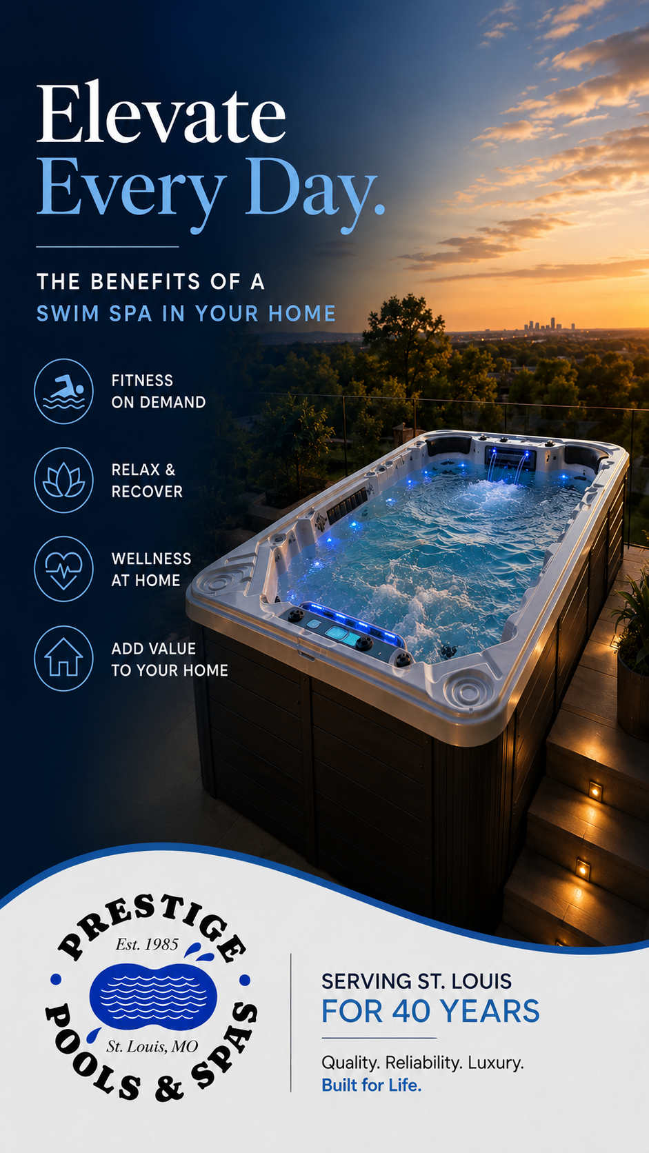 Prestige Pools & Spas Facebook ad