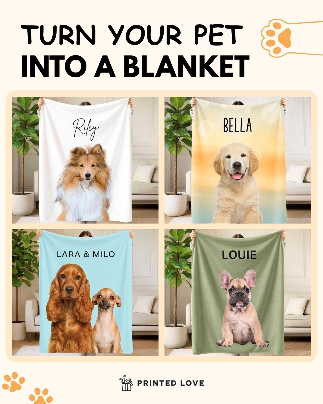 Printed Love Gifts Facebook ad: They’ll Love You For This