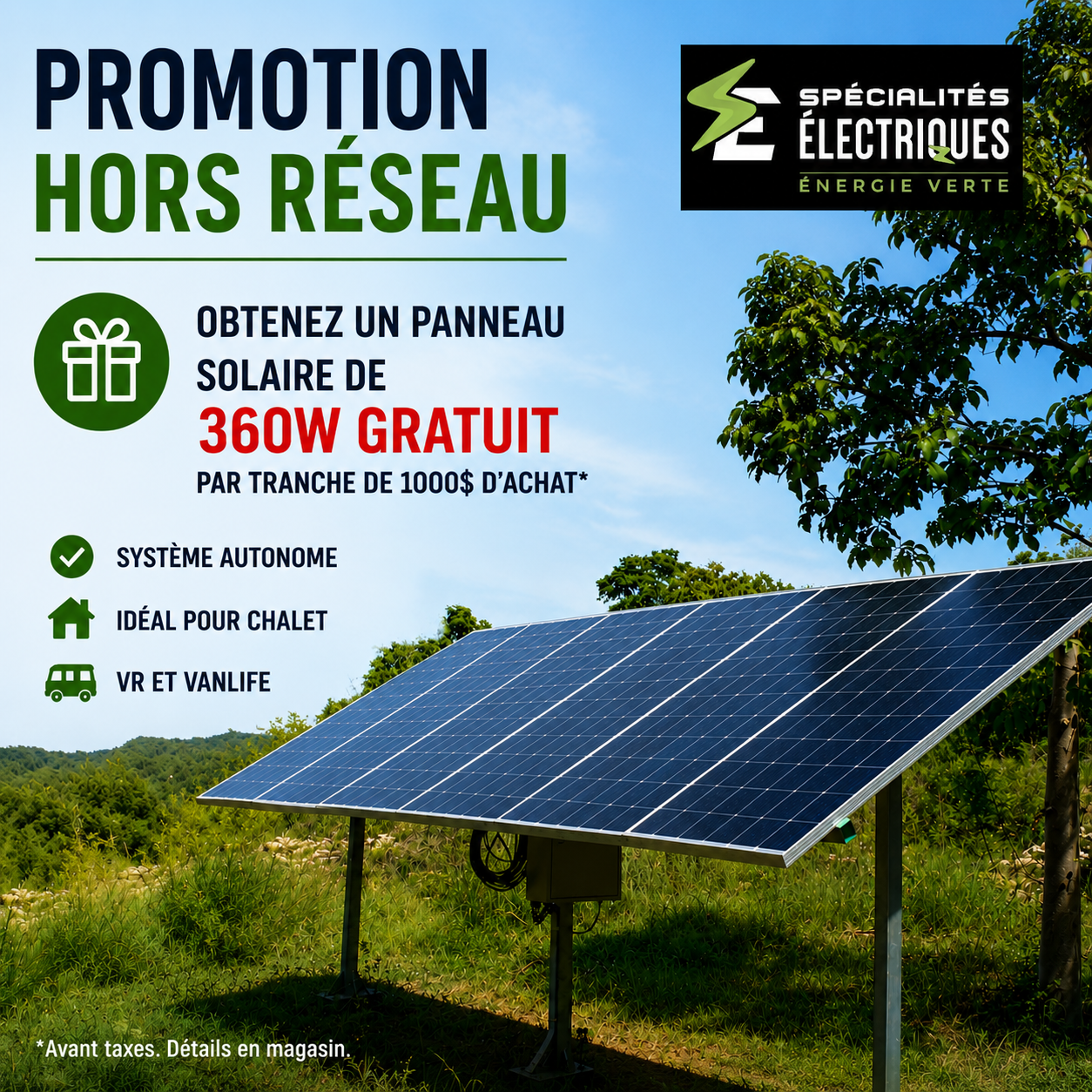 Spécialités Électriques Facebook ad: 360w Gratuit