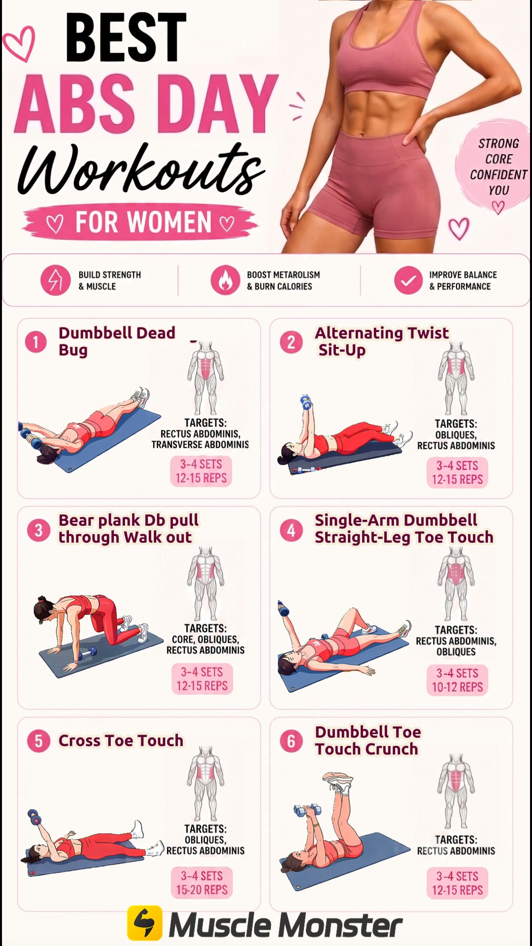 Muscle Monster: Planificador de ejercicios Facebook ad: Start the 21-Day Dumbbell Challenge today!