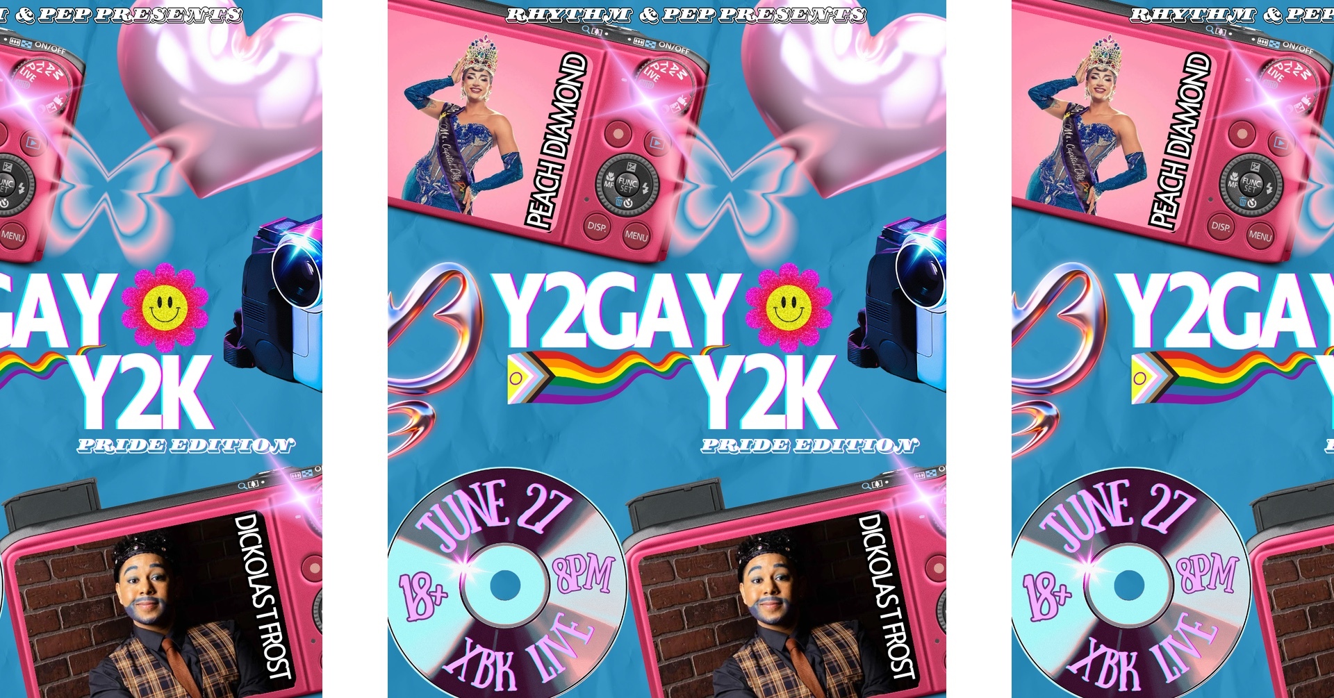 Rhythm & Pep Facebook ad: Rhythm & Pep Presents: Y2GAY