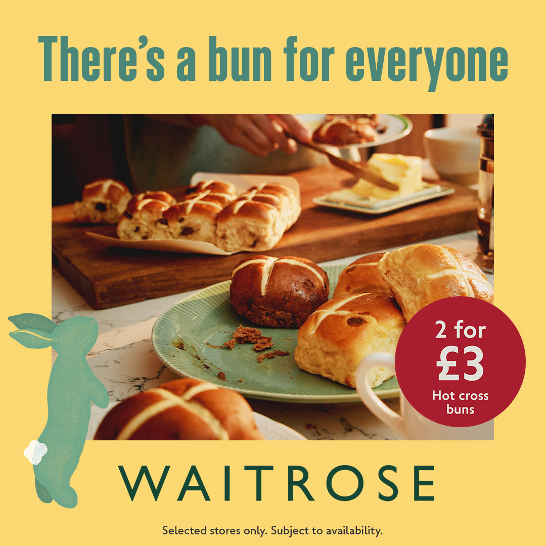 Waitrose & Partners Facebook ad: It’s not Easter without one in the toaster…