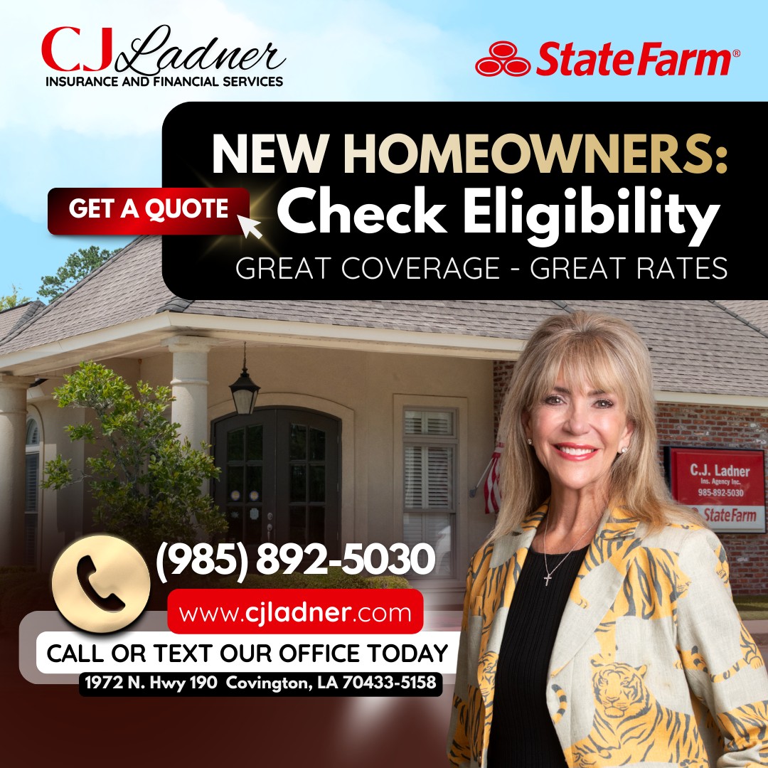 C J Ladner - State Farm Agent Facebook ad: House hunting around St.